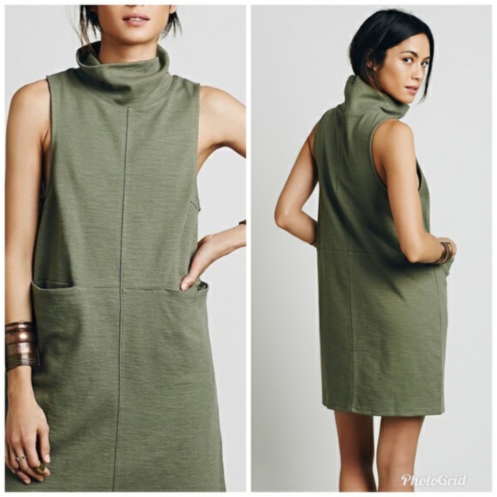 ⚡ FREE PEOPLE ⚡ Getaway Shift Dress - Olive Green